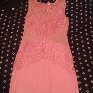 Pink fitted dress